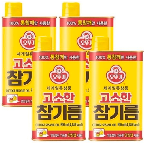 오뚜기 고소한 참기름 500ml (4개)_이미지