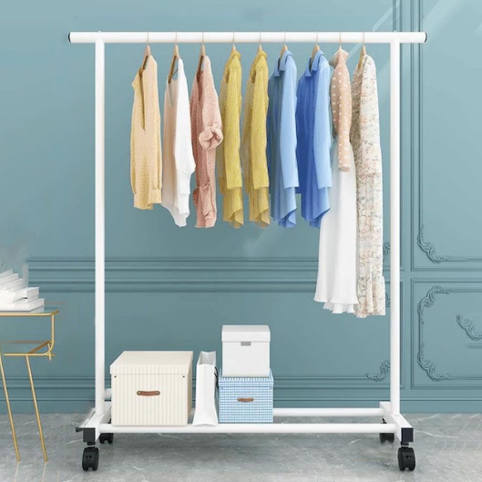 가구느낌  도도행거 1단 철제 스탠드 이동식 옷걸이 1000