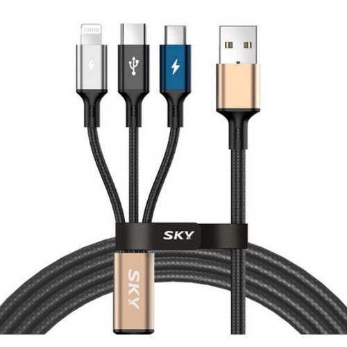SKY 비트 27W 3in1 케이블 SKY-A2-3IN1-1.2M (1.2m, 2개)_이미지