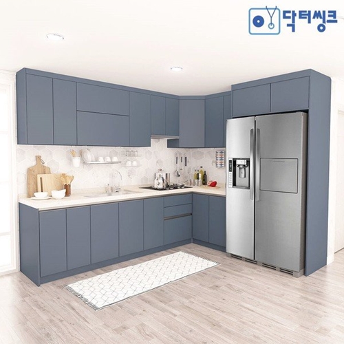 닥터씽크 릴러블키친7 디바인 ㄱ자 냉장고장형 (~4.4m)_이미지