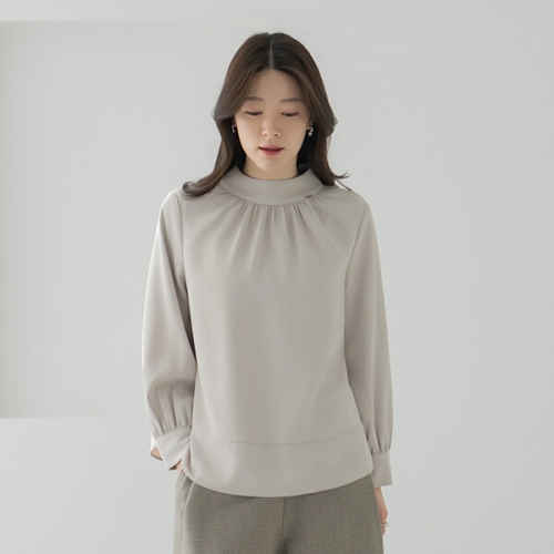 마담4060 엄마옷 클래씨마담 블라우스 여성 데일리 이르실버링-YBL2602013_이미지