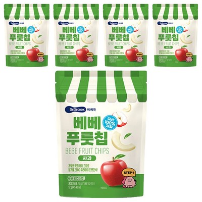 베베쿡 베베푸룻칩 사과 12g (5개)_이미지