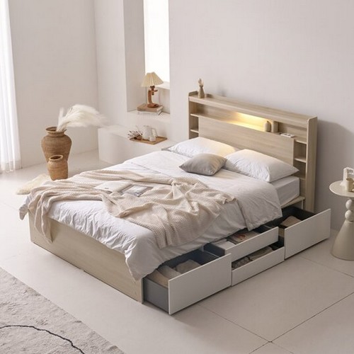 트리플 아리아 포서랍 LED침대 SS (9존유로탑독립)_이미지