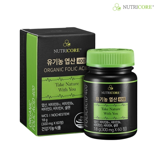 뉴트리코어 유기농 엽산 400 60정이미지입니다. 누르면 해당 게시물로 새창이동합니다.