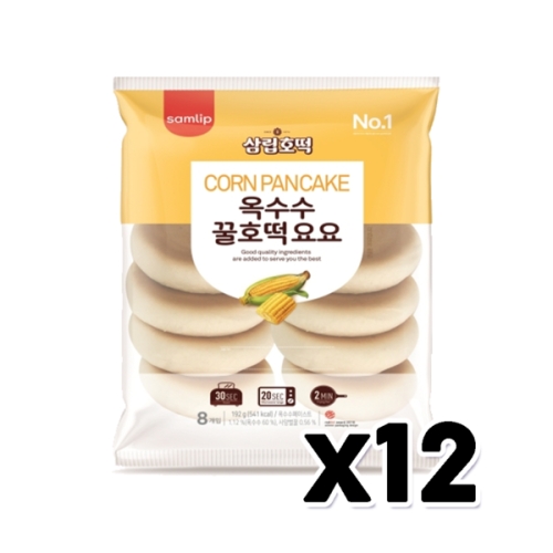 SPC삼립 옥수수 꿀호떡 요요 192g (12개)