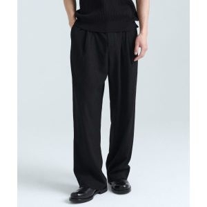 STANDARD 크링클 원 턱 와이드 밴딩 팬츠 블랙 151918