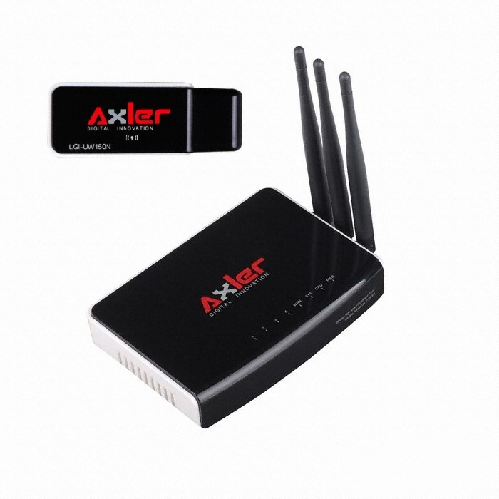 LG상사 Axler LGI-IP10000N 공유기 패키지 (+ LGI-UW150N USB 2.0 무선랜카드)_이미지