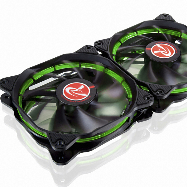 RAIJINTEK AURA12 GREEN LED FAN (2팩)_이미지