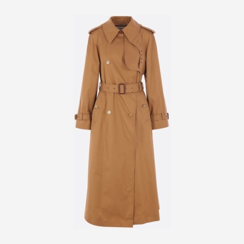 끌로에 더블브레스트 노치 라펠 벨티드 트렌치 코트 CH25AMA19_이미지