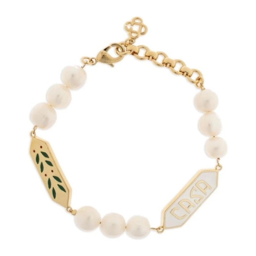 카사블랑카 데코레이티드 로고 플라크 팔찌 APF25JW09101 GOLD