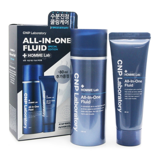 LG생활건강 CNP차앤박 옴므랩 올인원 플루이드 120ml (기획세트)
