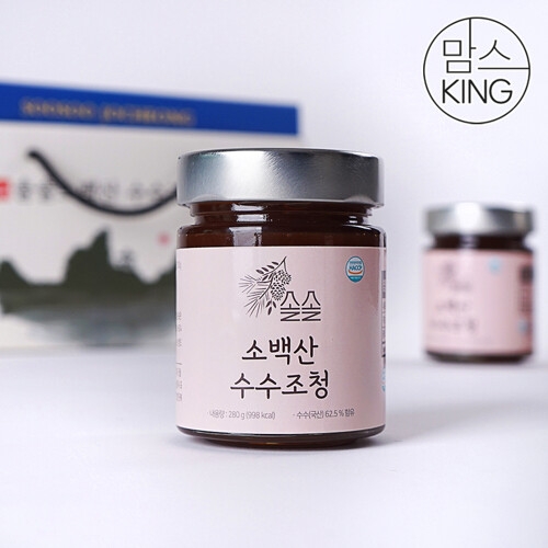 맘스킹 온전식품 단양솔솔 소백산 국산 100%수수조청 3종 선물세트_이미지