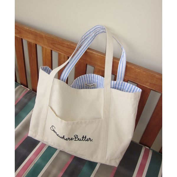 썸웨어버터 SOMEWHEREBUTTER 레터 LETTER Reversible Bag Ivory S5SBG08IVF 391725 Free_이미지