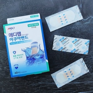아텍스 메디랩 아쿠아 방수밴드 표준형 대용량 40매 유통기한2024.08.01_이미지