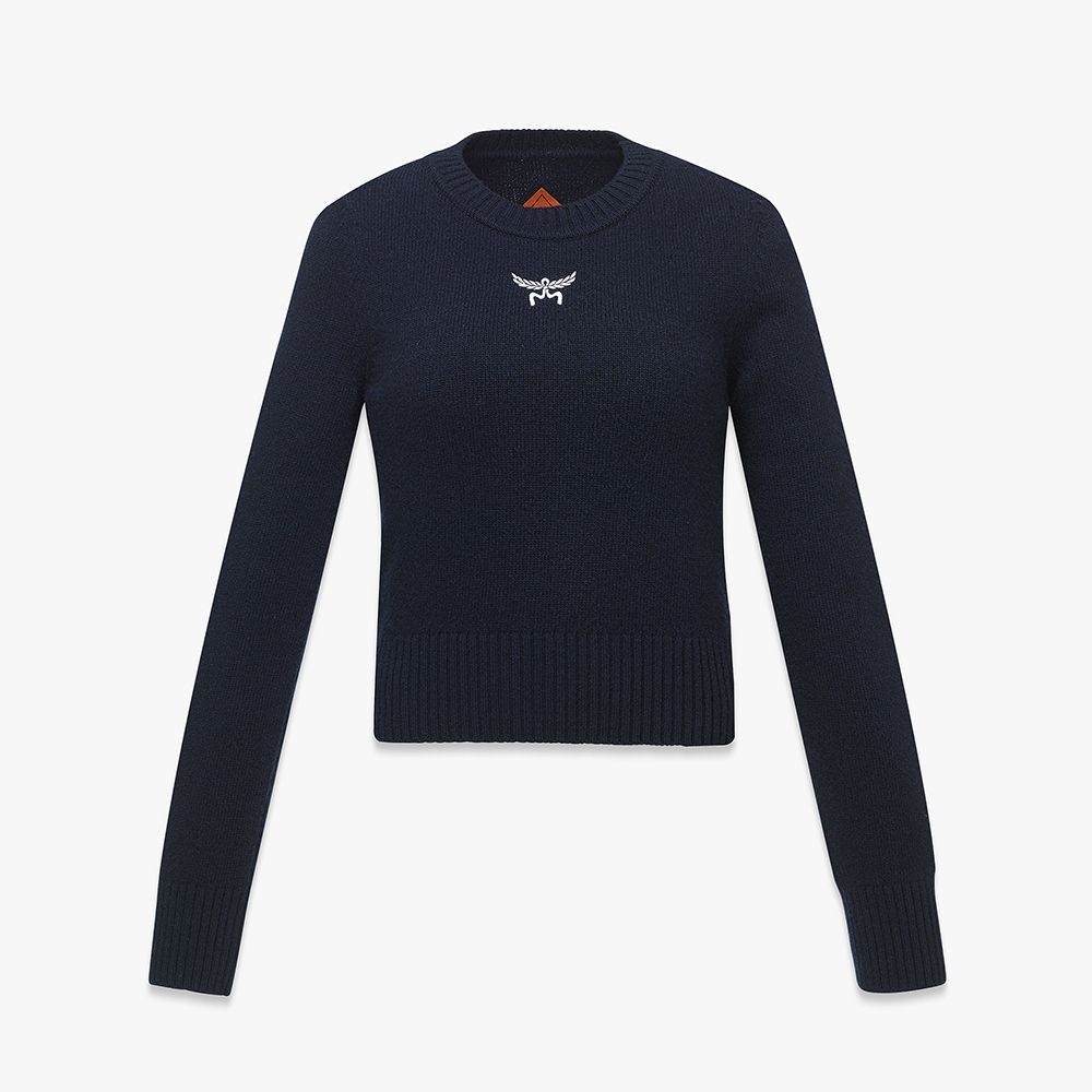 MCM 울 리사이클 캐시미어 라우렐 크롭 스웨터 MFEFSMM01VC_이미지