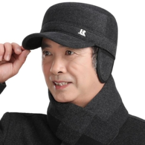 Rly 겨울 등산 여행 골프 방한 귀달이모자 기모내장 남성 12504160