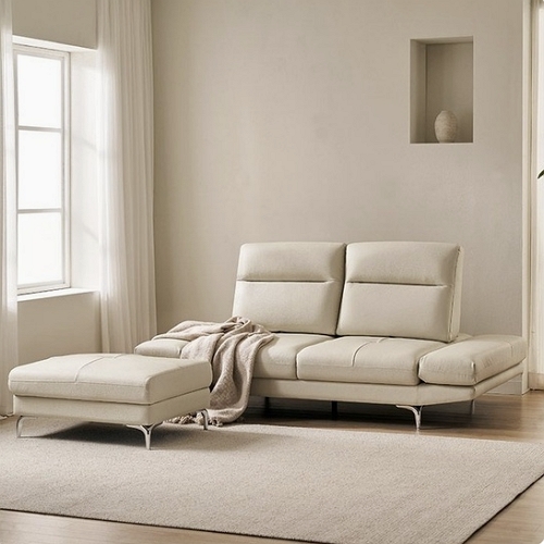 삼익가구 더퍼스트 스윙형 천연가죽 소파 3인용 (스툴포함)_이미지