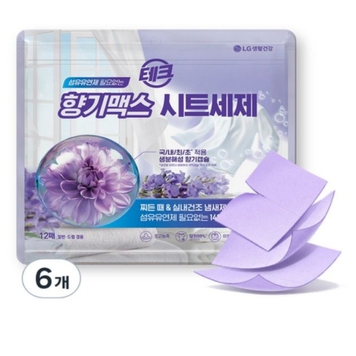 테크 향기맥스 시트세제 12매이미지입니다. 누르면 해당 게시물로 새창이동합니다.