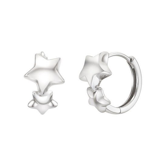 우림FMG 스톤헨지 실버 더블 스타 원터치 귀걸이 SC26A26A