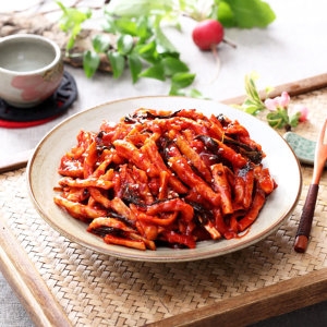 쪽빛누리 무말랭이무침 젓갈 반찬 4kg4팩 16kg 대용량 진공포장