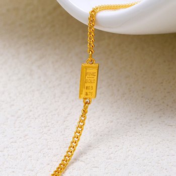 혼골드모아 골드모아 여자 순금 팔찌 3.75g 골드바 볼륨 [1개]