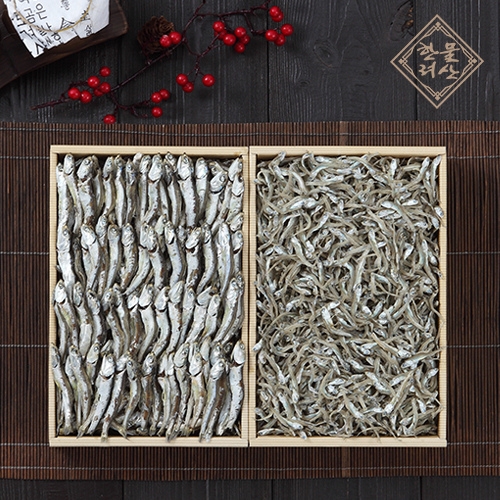 멸치원 통영특산품 건어물 종합세트 2종 3호 대멸 350g+ 소멸 350g [1개]