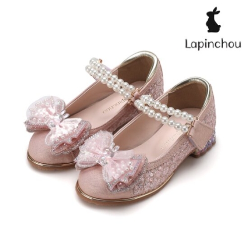 트래드후스 LAPINCHOU 라팡슈 클레어 베베 라팡 펄 스트랩 메리제인 스팽글 살몬 LPHMK3M1FM_이미지