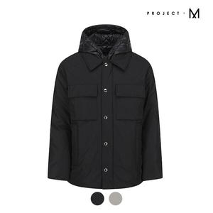 에이션패션 프로젝트엠 남성 LUX 다운 후드 패딩 트러커 점퍼_EPD4JD1800