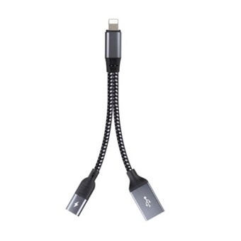 라이트컴 COMS GS825 라이트닝 8핀 Y형 OTG 젠더