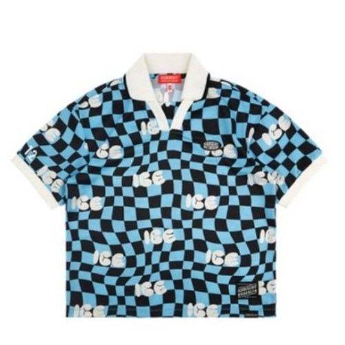 아이스비스킷 Ice wavy checkerboard soccer t-shirt _ IB42TC531MU_이미지