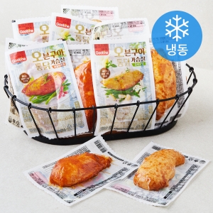 지앤건강생활 굽네 오븐구이 통닭가슴살 오리지널 110g 7팩 + 매콤바베큐 110g 5팩 세트 냉동 1세트_이미지