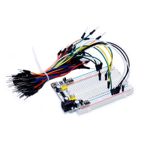 아두이노 키트 3.3V/5V MB102 브레드 보드 전원 모듈 MB-102 arduino 65 점퍼 와이어 용 830 포인트 프로토.._이미지
