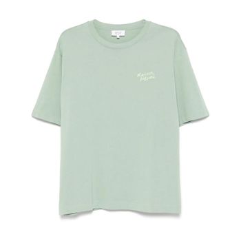 메종키츠네 로고 자수 티셔츠 OMOO123KJ0119 T 129133250_이미지