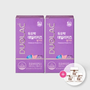 쎌바이오텍 듀오락 데일리키즈 유산균 딸기맛 60정 (1개)