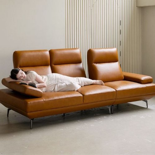 데일리리빙 올리브 스윙 천연가죽 소파 4인용_이미지