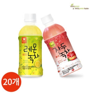 웰그린세제 웰그린 레몬녹차 자두녹차 반반세트 340ml x 20PET 단품
