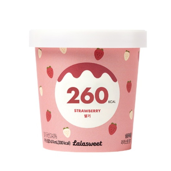 라라스윗 저칼로리 아이스크림 딸기 474ml (1개)