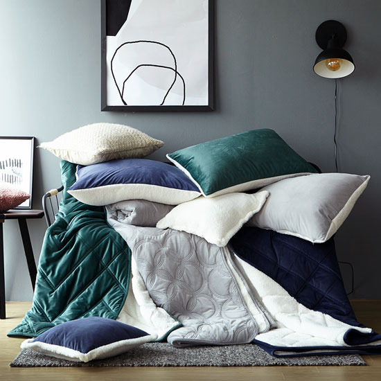 돈디코리아 자연미학 포그니 양털형 극세사이불 3장+베개커버 6장 세트 (퀸 Q)