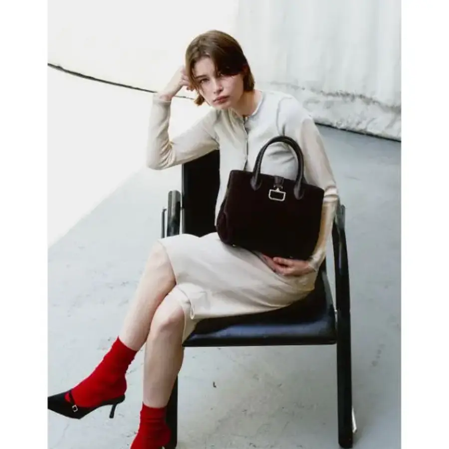 닥스 WOMENS ACCESSORIES 브라운 스웨이드 소가죽 토트백 DCBA5F266W3DCBA5F266W3 101963