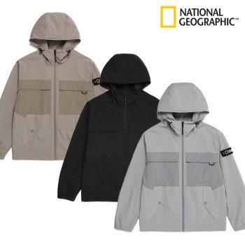 내셔널지오그래픽 FREEMIUM 컬러블럭 우븐 트레이닝 자켓 N223UFT060