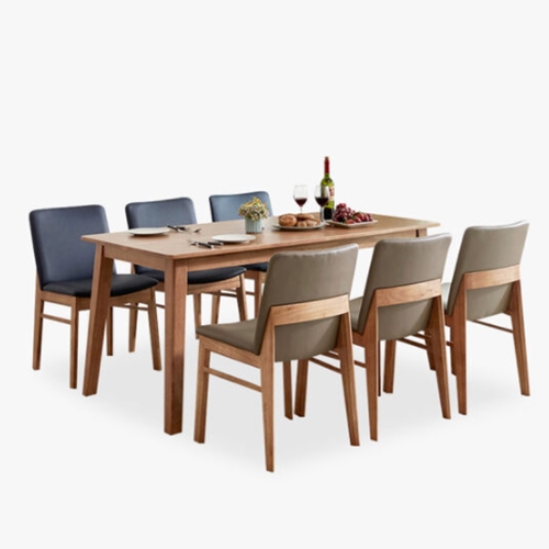 엠하우스 메르헨 원목 식탁 1600 (A의자6개)_이미지