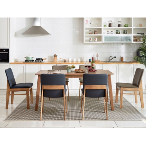 엠하우스 메르헨 원목 식탁 1600 (A의자6개)_이미지