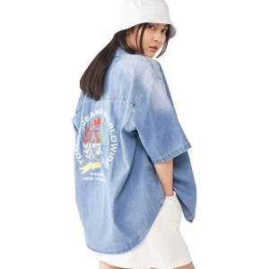 타미힐피거 크레스트 데님 오버셔츠 DM21144_이미지