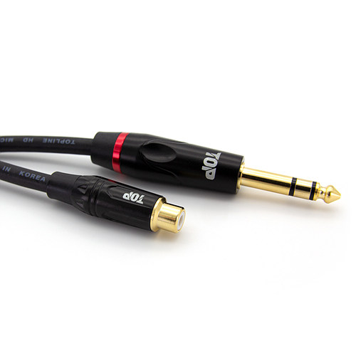 탑라인에이치디 HDTOP RCA to 5.5mm 스테레오 케이블 (1m, HT-TP533)_이미지