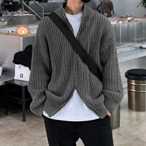 위니아 모던 루즈핏 니트 남자 가디건 KYR-WFK5ML0_이미지