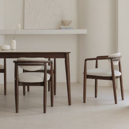 40피트 오엔 러버 원목 포세린 세라믹 식탁 1800 (의자별도)_이미지