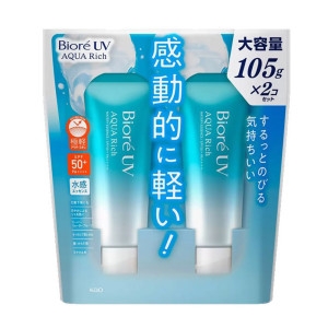비오레 UV 대용량 선크림 아쿠아리치 워터리 에센스 SPF50 105g (1개)