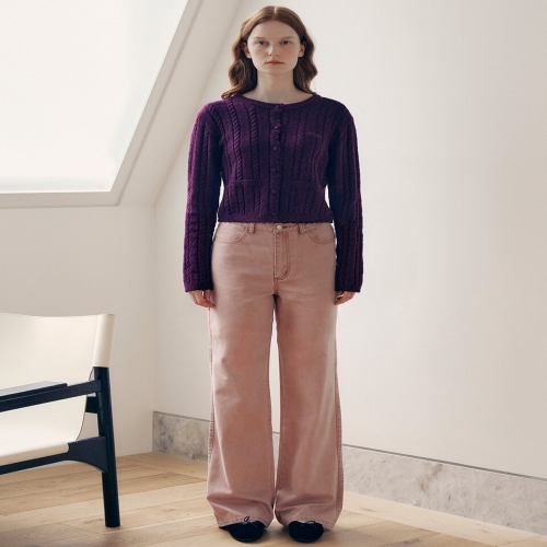 바이와이제이 로라로라 POCKET CARPENTER DENIM PANTS PINK PT24503