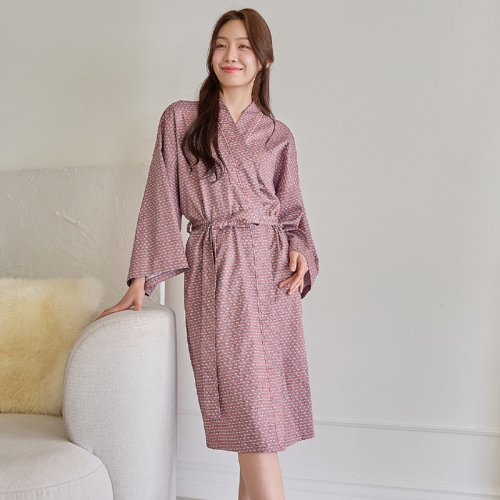 CA4W69215 여성가운 순면 나이트 로브 가운 샤워가운