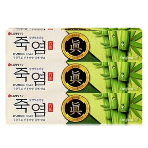 LG생활건강 죽염 오리지날 진 치약 160g (3개)